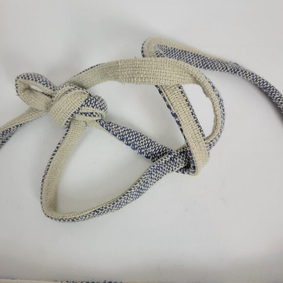 Womens Bag One Size Blue Woven Striped Bohemian Style Crossbody - Picture 7 of 9